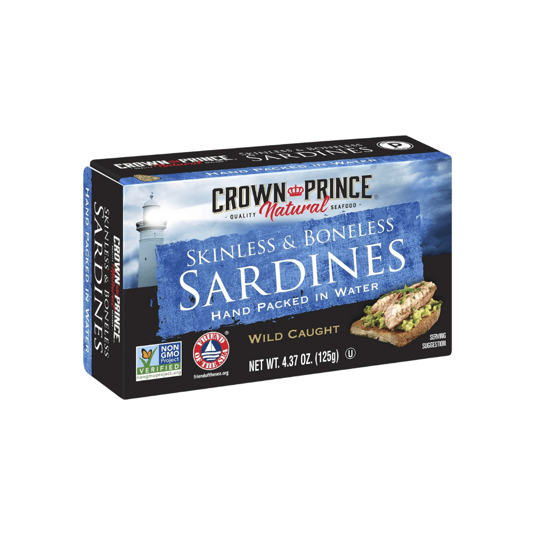 Skinless and Boneless Sardines in Water Crown Prince Natural