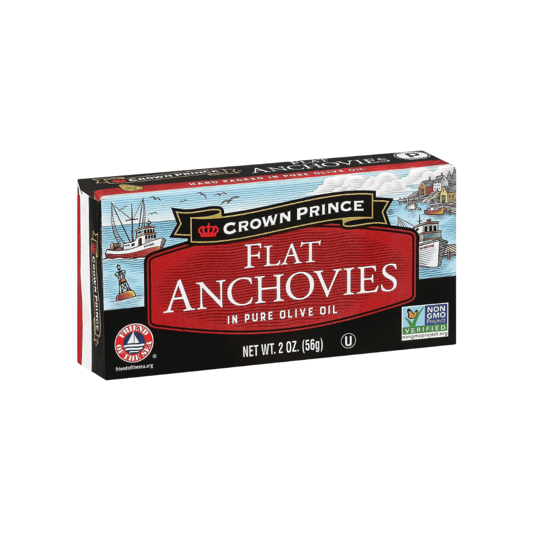 Flat Anchovies in Pure Olive Oil Crown Prince