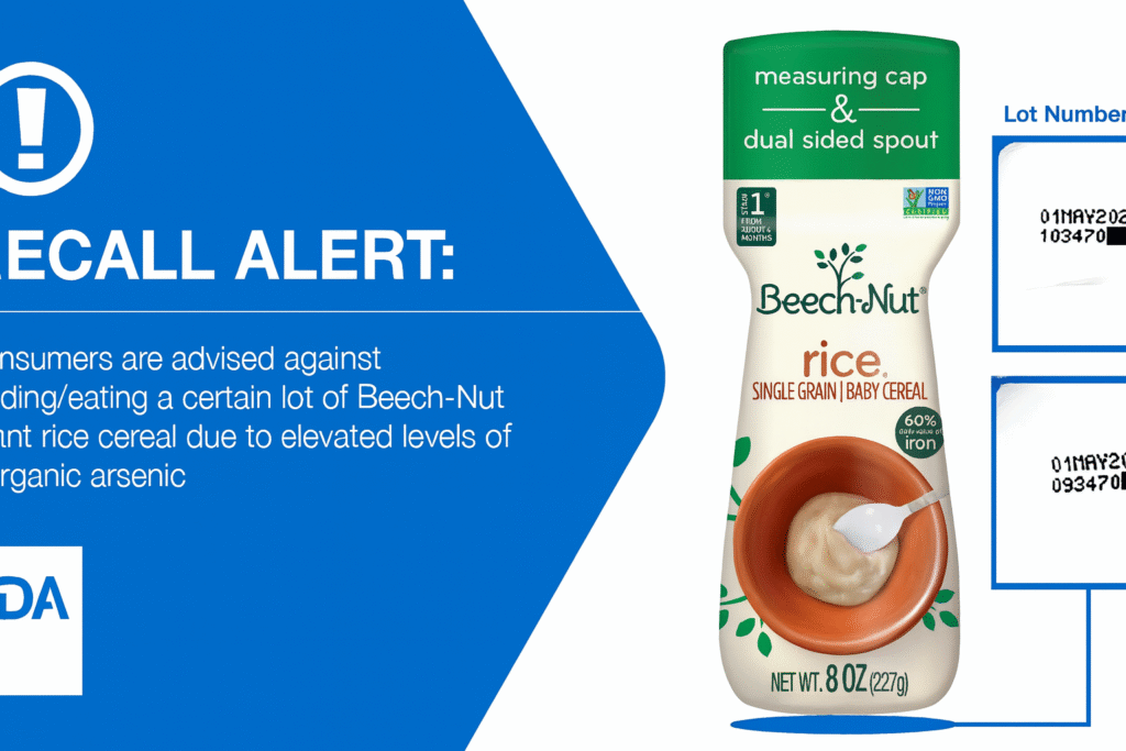 FDA infant rice cereal arsenic recall