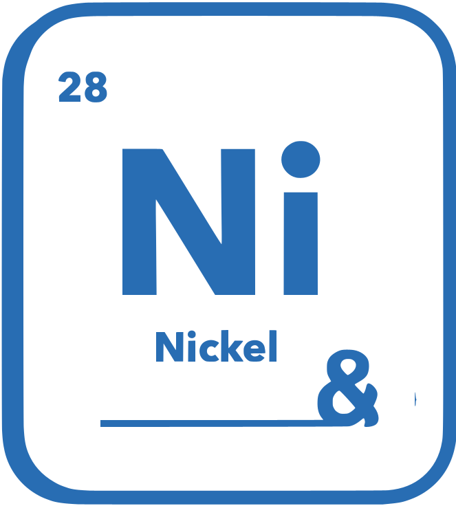 Nickel (ni) heavy metal periodic element